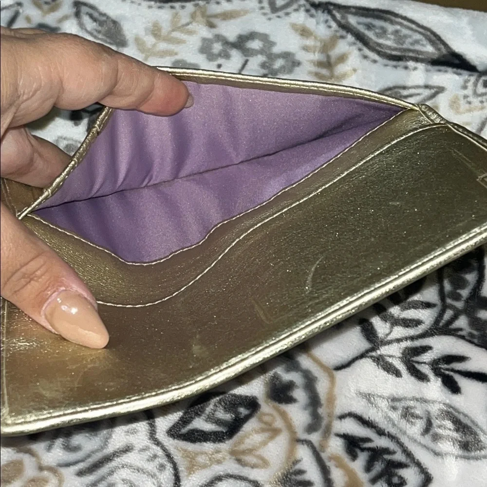 Coach Gold and Cream Metallic Women's Wallet